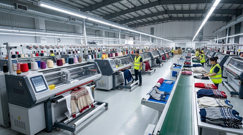 Modern sweaterknitwear manufacturing