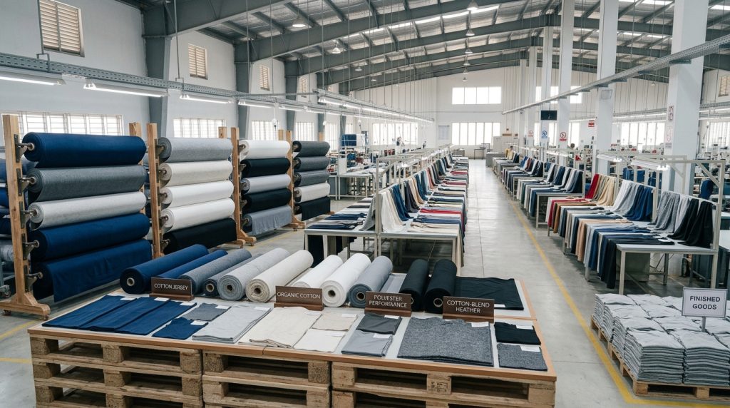 different fabrics used for t-shirt manufacturer
