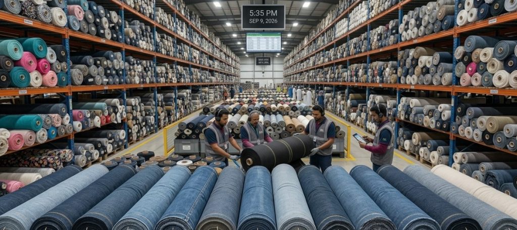 fabric roll selection warehouse