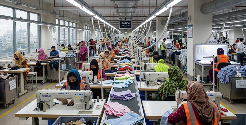 garment factory production line