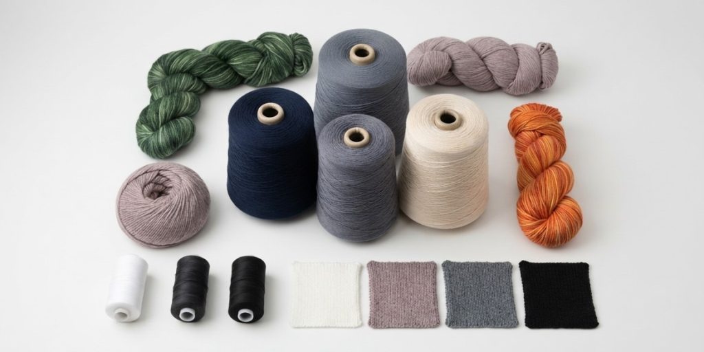 Yarn types for knitwear